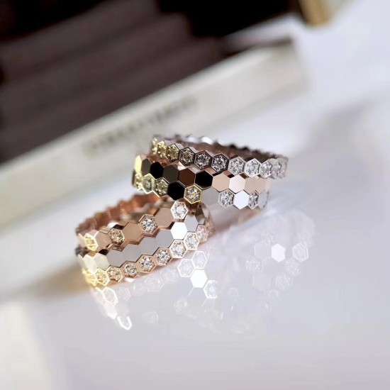 Chaumet Bee My Love pavé diamond ring in 3 colors