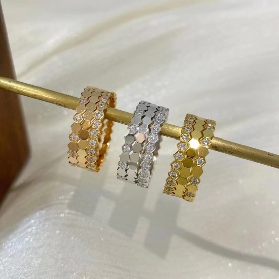 Chaumet Bee My Love pavé diamond ring in 3 colors