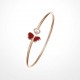 Chopard Happy Hearts Wings Open Bangle Bracelet, Red Stone