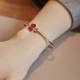 Chopard Happy Hearts Wings Open Bangle Bracelet, Red Stone