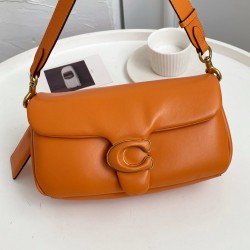 Coach Pillow Tabby Leather Shoulder Bag in Orange