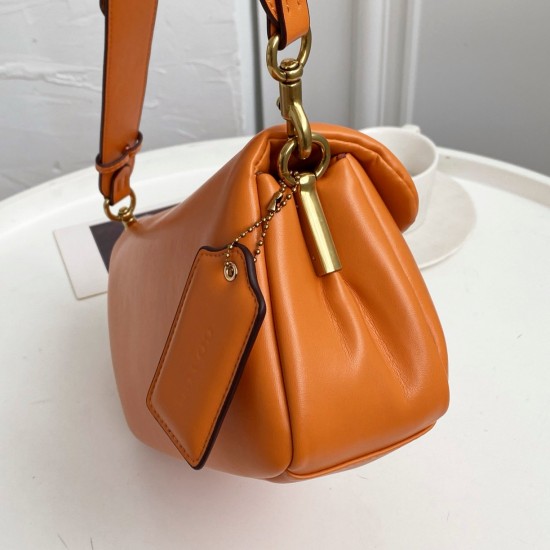 Coach Pillow Tabby Leather Shoulder Bag in Orange