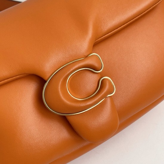 Coach Pillow Tabby Leather Shoulder Bag in Orange