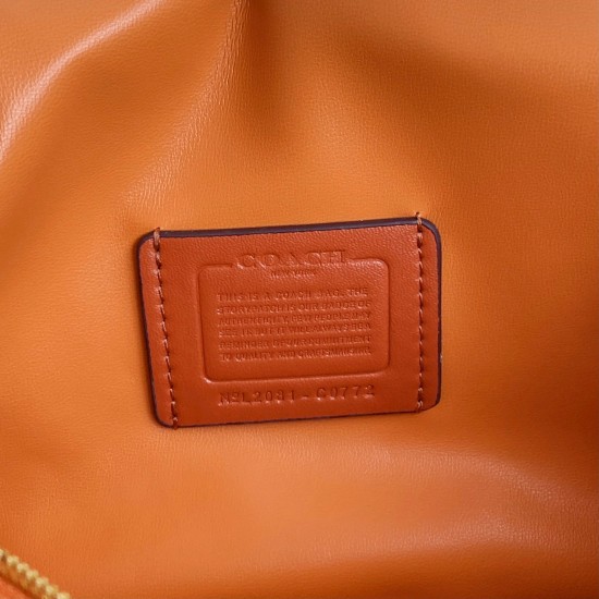 Coach Pillow Tabby Leather Shoulder Bag in Orange