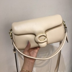 Coach Pillow Tabby Leather Shoulder Bag in White