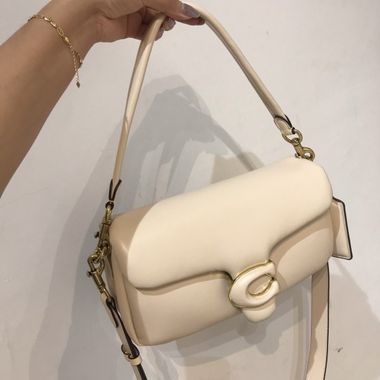 Coach Pillow Tabby Leather Shoulder Bag in White