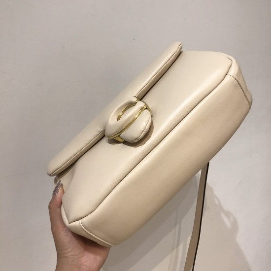 Coach Pillow Tabby Leather Shoulder Bag in White