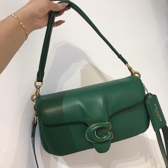 Coach Pillow Tabby Leather Shoulder Bag in Green