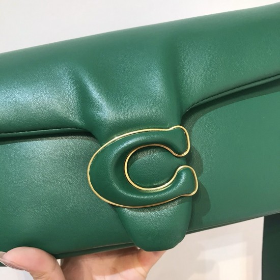 Coach Pillow Tabby Leather Shoulder Bag in Green