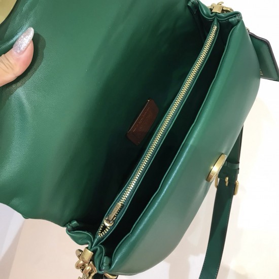 Coach Pillow Tabby Leather Shoulder Bag in Green