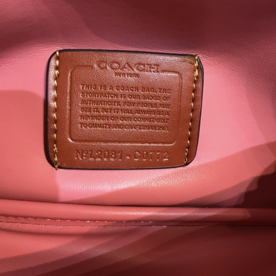 Coach Pillow Tabby Leather Shoulder Bag in Pink