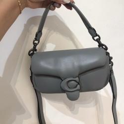 Coach Pillow Tabby Mini Leather Shoulder Bag in Grey