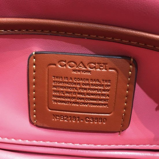 Coach Pillow Tabby Mini Leather Shoulder Bag in Rouge