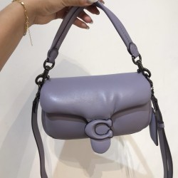 Coach Pillow Tabby Mini Leather Shoulder Bag in Violet