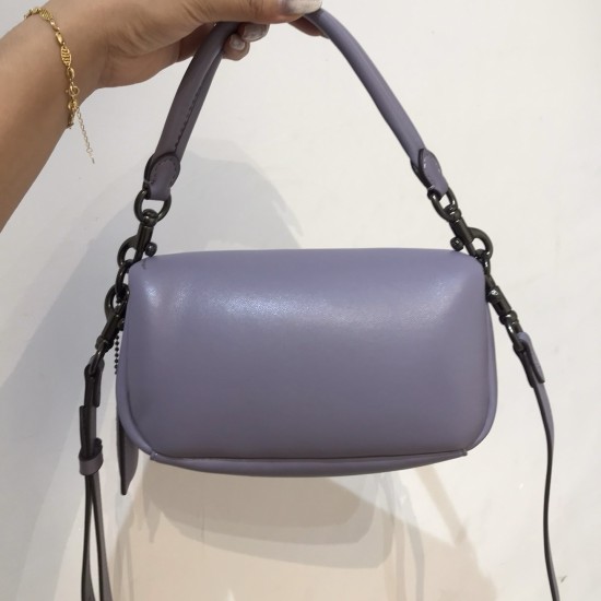 Coach Pillow Tabby Mini Leather Shoulder Bag in Violet