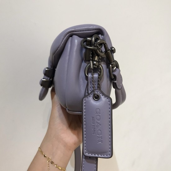 Coach Pillow Tabby Mini Leather Shoulder Bag in Violet