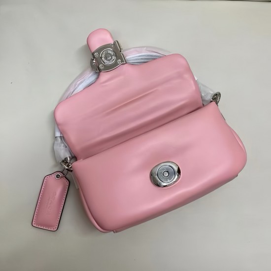 Coach Pillow Tabby Mini Leather Shoulder Bag in Pink