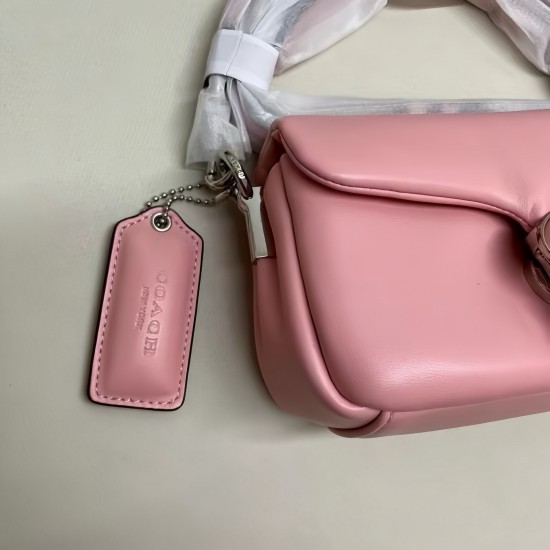 Coach Pillow Tabby Mini Leather Shoulder Bag in Pink