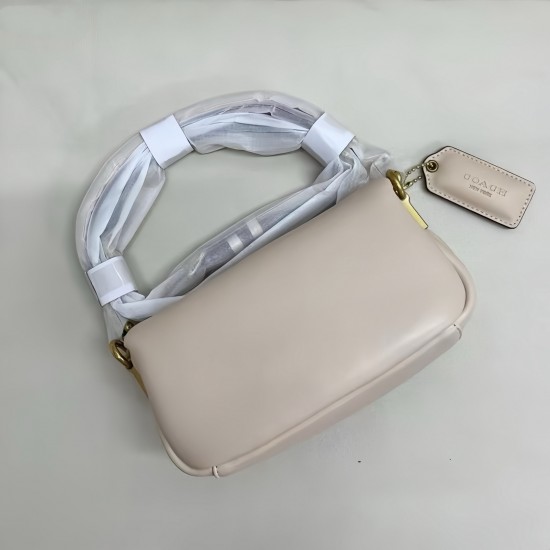 Coach Pillow Tabby Mini Leather Shoulder Bag in White