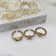 Dior Brass Fashion Rings With Diamonds, CD Motif/Star Motif/Heart Motif