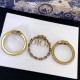 Dior Brass Fashion Rings With Diamonds, CD Motif/Star Motif/Heart Motif