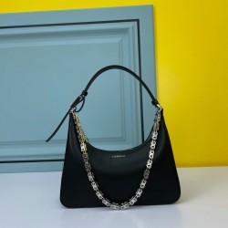 Givenchy Moon Cut Small Leather Shoulder Bag In Black