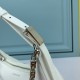 Givenchy Moon Cut Small Leather Shoulder Bag In White