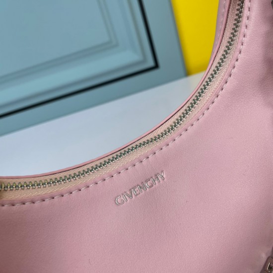 Givenchy Moon Cut Small Leather Shoulder Bag In Pink