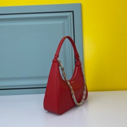 Givenchy Moon Cut Small Leather Shoulder Bag In Red