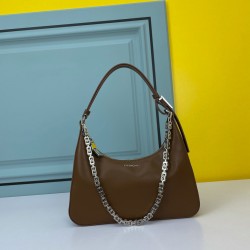 Givenchy Moon Cut Small Leather Shoulder Bag In Brown