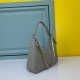 Givenchy Moon Cut Small Leather Shoulder Bag In Grey