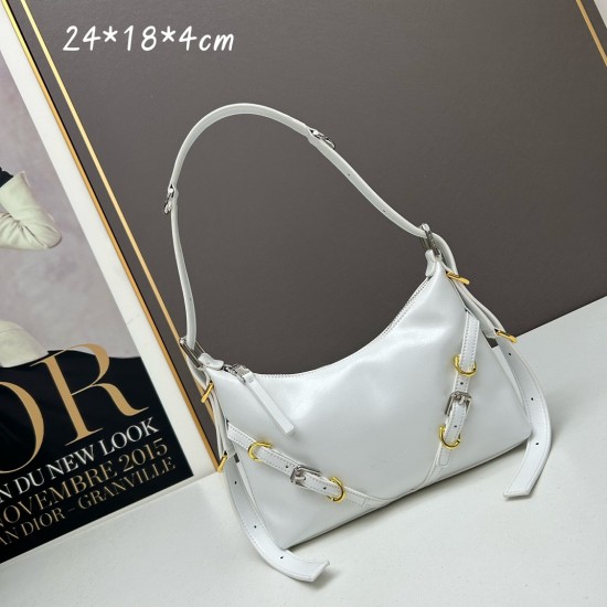 Givenchy Voyou Shoulder Bag In White