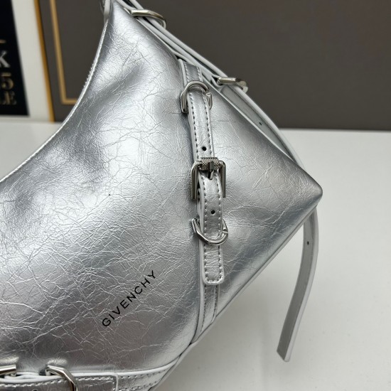 Givenchy Voyou Shoulder Bag In Silver