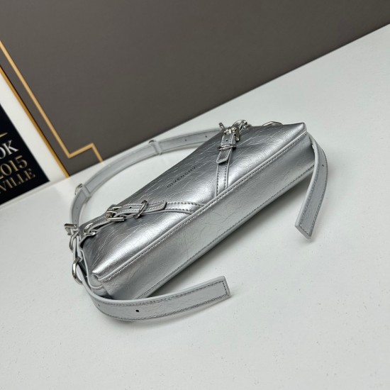 Givenchy Voyou Shoulder Bag In Silver