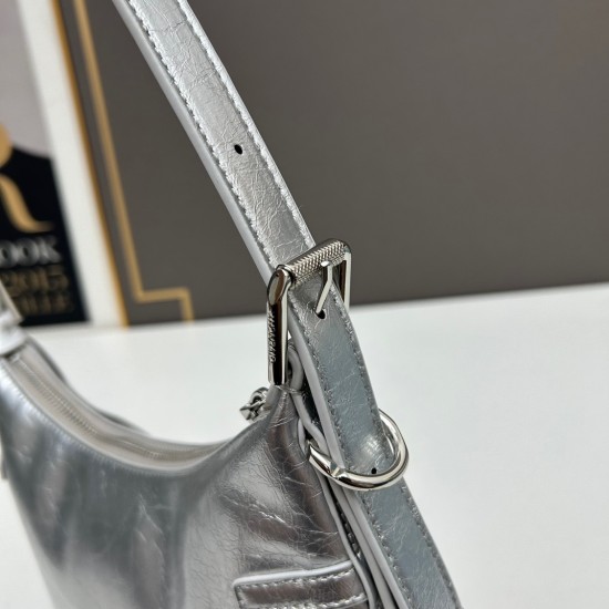 Givenchy Voyou Shoulder Bag In Silver