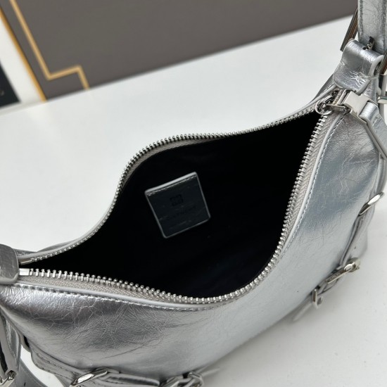 Givenchy Voyou Shoulder Bag In Silver