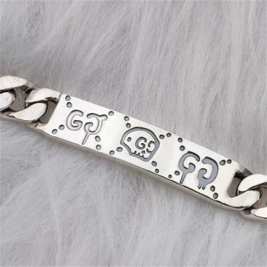 Gucci ghost Chain Bracelet In Silver