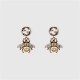 Gucci Bee Earrings With Interlocking G Glass Pearl With Interlocking G Interlocking G Studs With Crystals