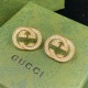 Gucci Interlocking G With Diamonds Earrings,White Gold,Yellow Gold