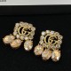 Gucci Interlocking G With Diamonds Yellow Gold Earrings