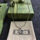 Gucci Interlocking G Pendant Necklace Silver Small