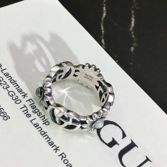 Gucci Double G Mother-of-Pearl Ring