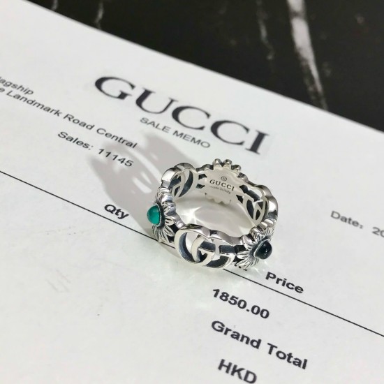 Gucci Double G Mother-of-Pearl Ring