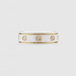 Gucci Icon Ring with Yellow Gold Interlocking G