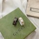 Gucci Icon Ring with Yellow Gold Interlocking G