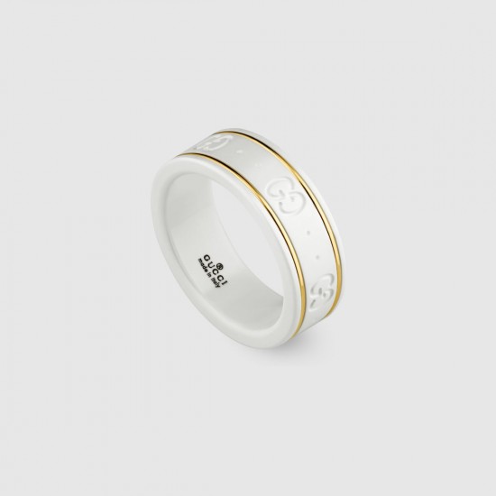 Gucci Icon Ring in Black/White