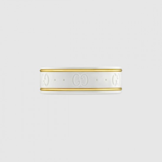 Gucci Icon Ring in Black/White