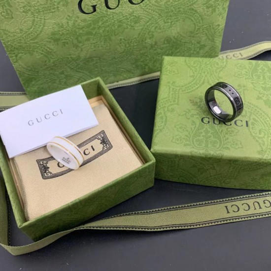 Gucci Icon Ring in Black/White