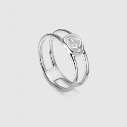 Gucci Interlocking Thin Open Band Ring