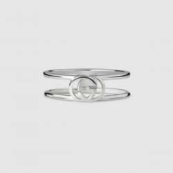 Gucci Interlocking Thin Open Band Ring